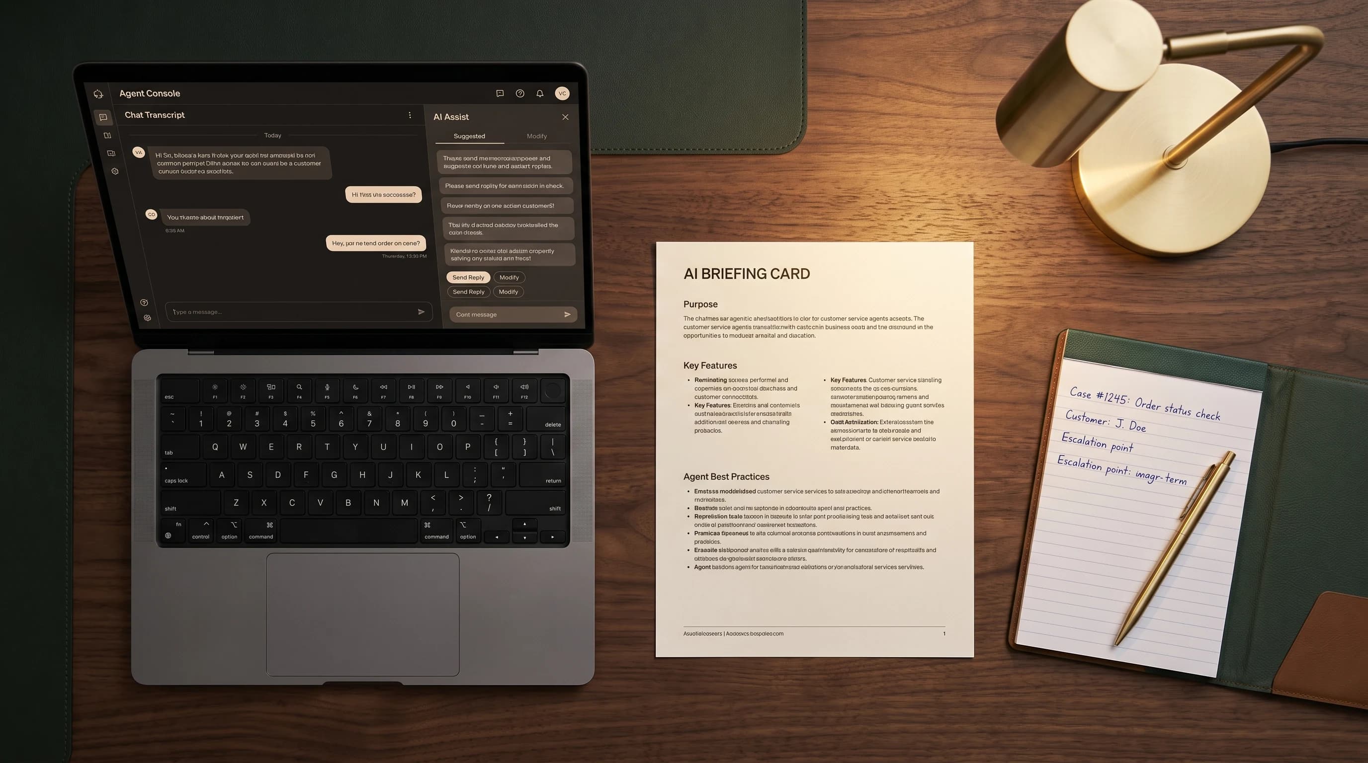 AI-assisted agent workspace
